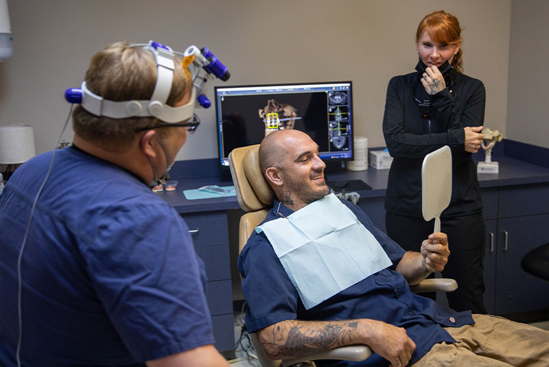 dental implants patient smiling